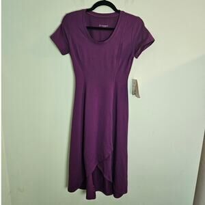 Stonewear Designs Gardenia Dress XS Passion Flower Purple Hi-Low Midi NWT